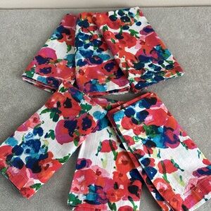 Kate Spade NY Rosa Terrace Napkins Cotton Set of 6 Colorful Vibrant